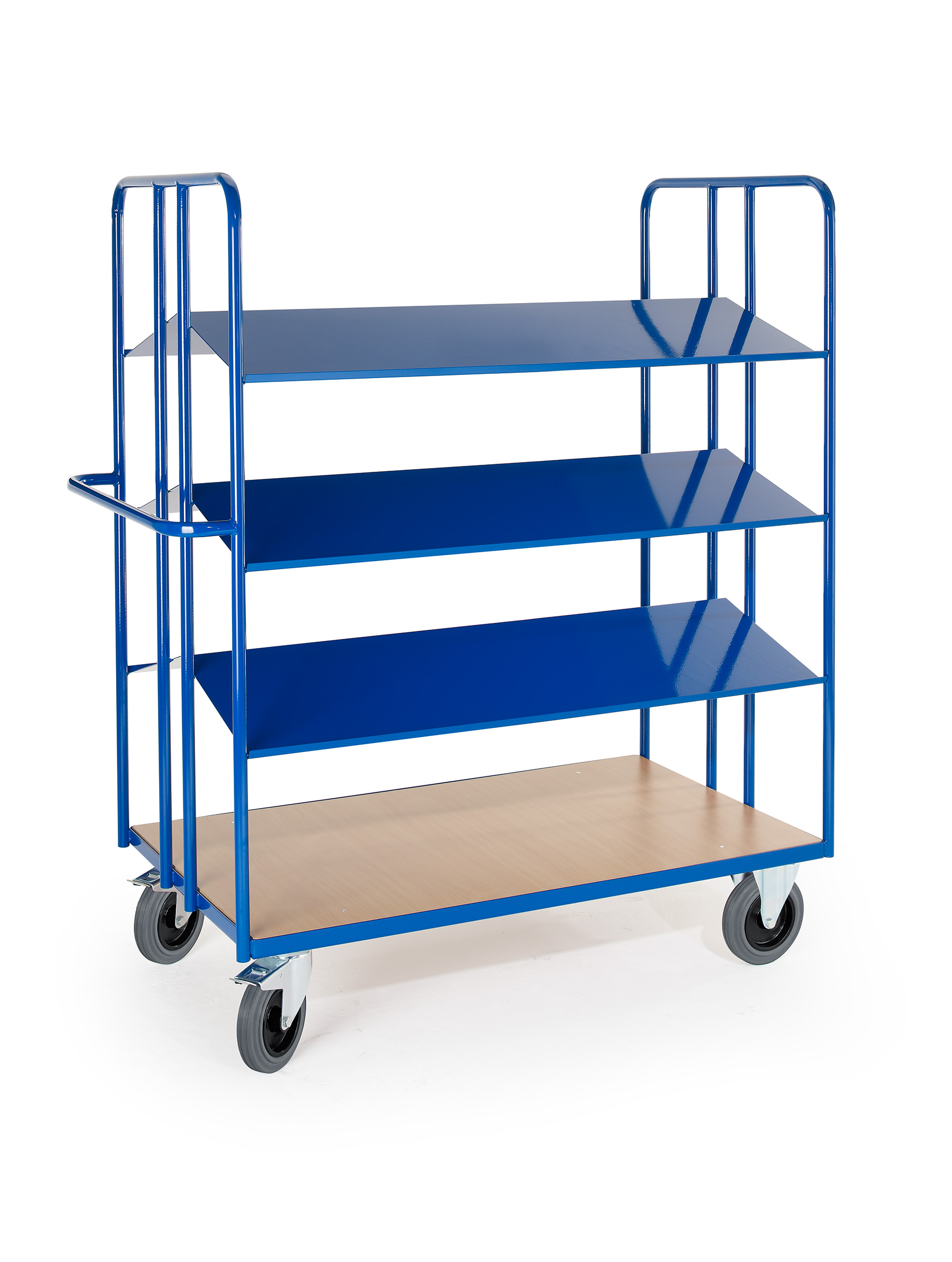 Kommissionierwagen 4 doppelseitige Blechladeflächen